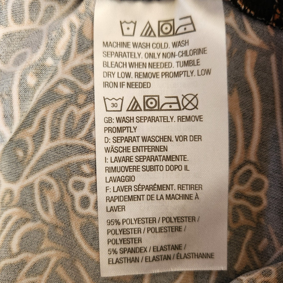 Susan Graver Pants Womens 1X Black Brown Liquid Knit Cropped Pull-On Workwear - Picture 8 of 14